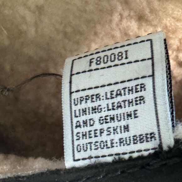 UGG Black Catalina Laced Nubuck Leather Shearling Boots - Picture 10 of 10